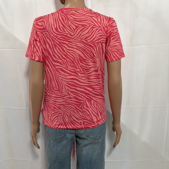 Michael Michael Kors Zebra-Print Drawstring T-Shirt - Picture 4 of 4